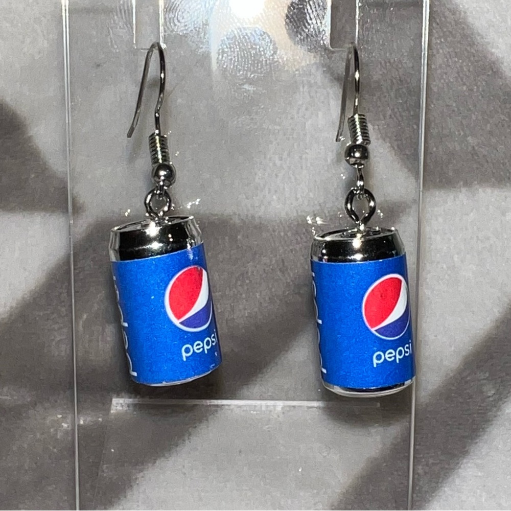 Pepsi Coke Soda Novelty Costume Earrings